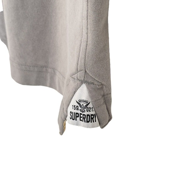 Superdry Men's Superdry Logo Gray Short Sleeve Classic Polo Shirt Size S NWT $70 - Picture 5 of 6